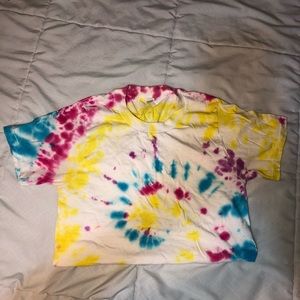 Handmade Rainbow Tie Dye Top